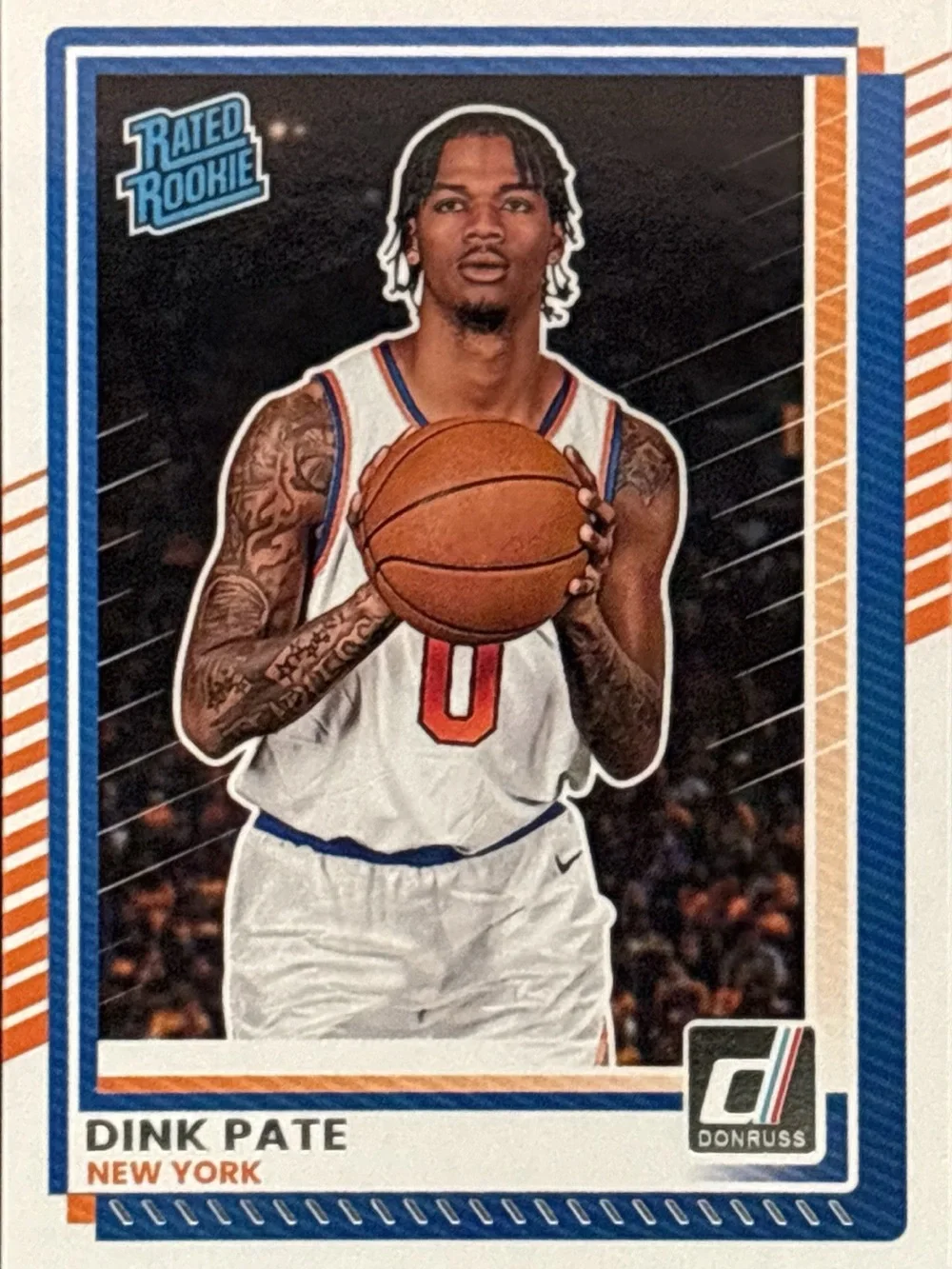 Panini Donruss Rated Rookie Trading Card - Dink Pate
